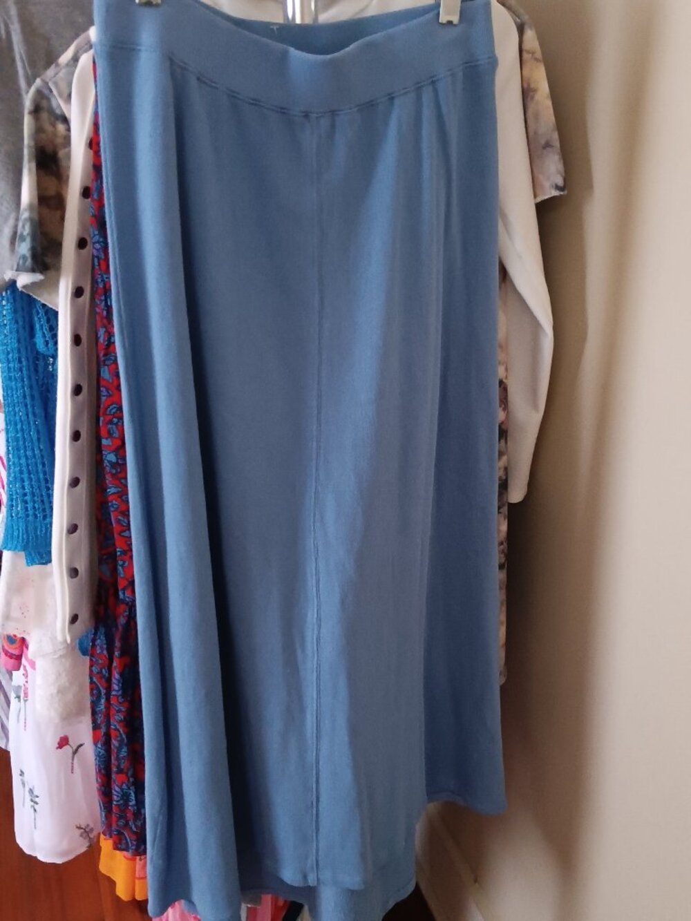 NWT Lilla P Ocean Blue Cotton Terry Cloth Knit Skirt Size Small - Picture 6 of 13